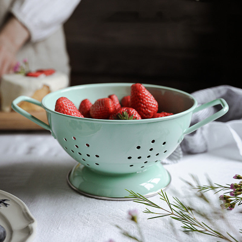 Country Style Retro Fruit Basket with Hanging Ears
