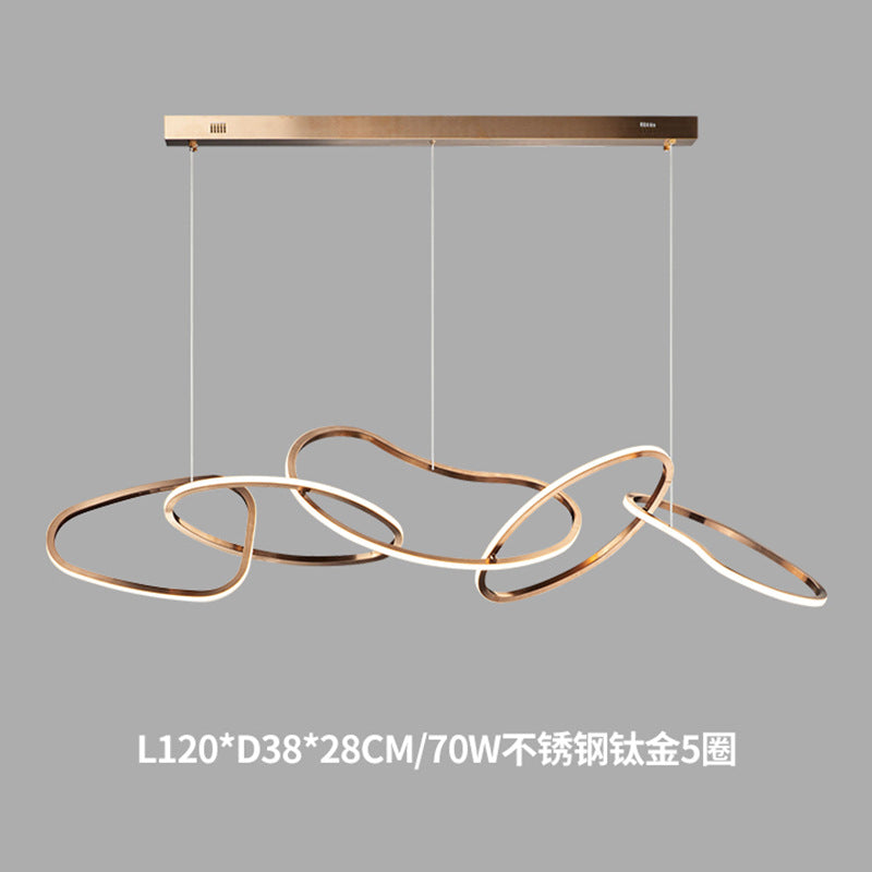Stainless Steel Linear Pendant Light - Dining and Kitchen Island Bar Light