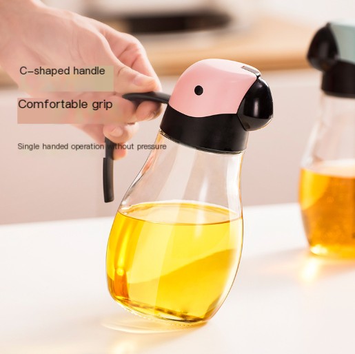 Automatic Opening Glass Oil Dispenser for Kitchen Use