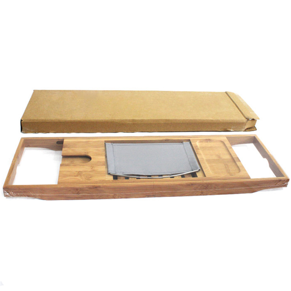 Bamboo Bathtub Storage Rack