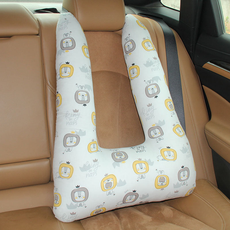 Cute Dual-Use Car Cushion Quilt for Kids with Cover