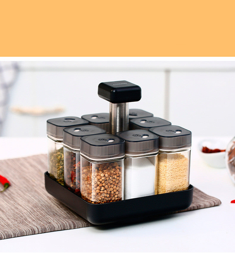 Glass Spice Jar Organiser for Kitchen Seasonings