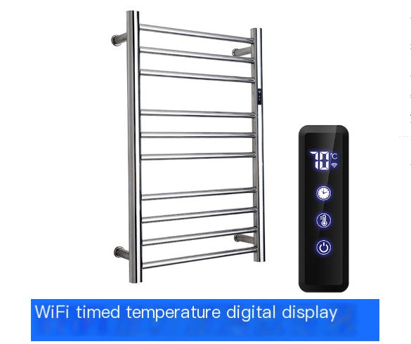 Chrome Heated Towel Rack with Temperature Control