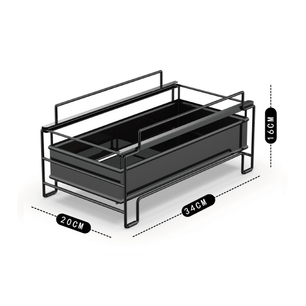 Sliding Spice Rack - Multi-Layer Kitchen Storage Shelf