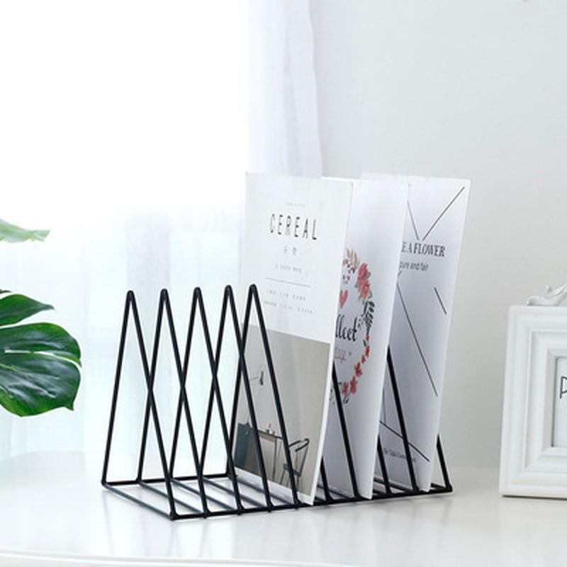 Scandinavian Metal Book Holder for Office & Magazine Storage