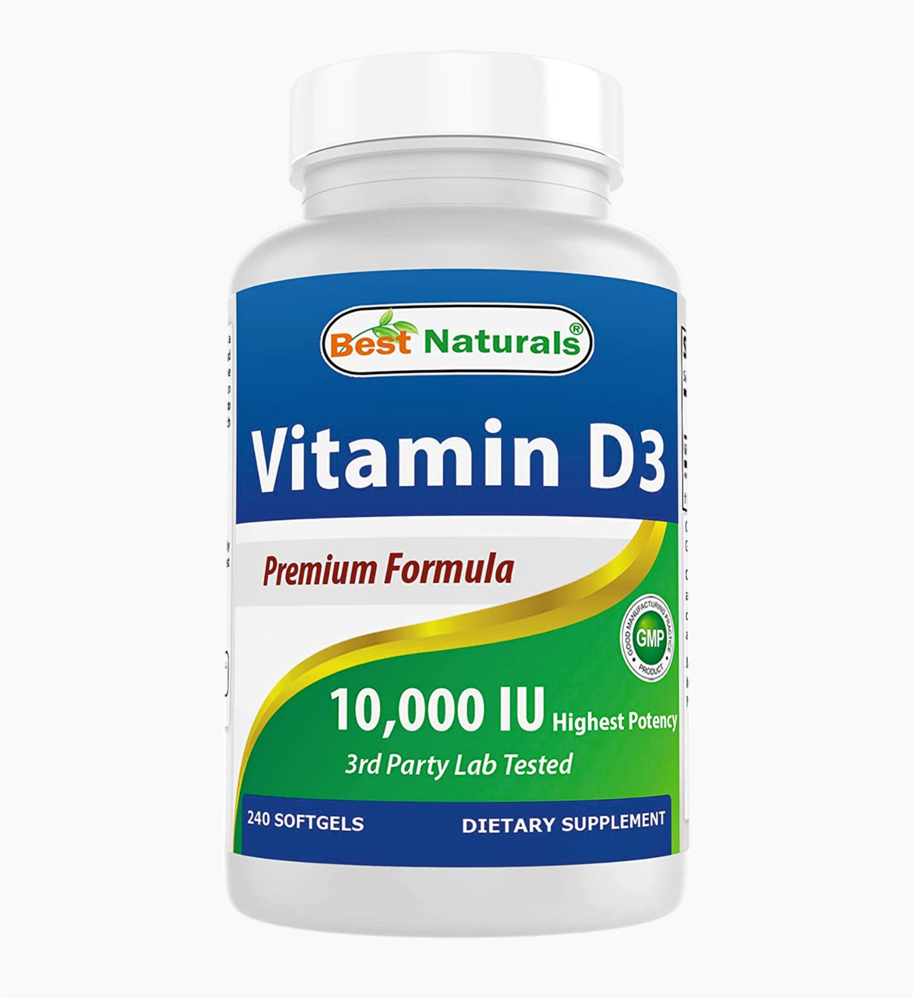 Vitamin D3 10000 IU for Stronger & Healthier Bones, 240 Count