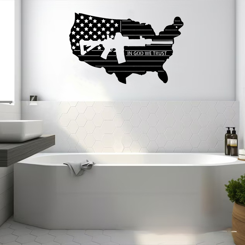 Faith Map Metal Wall Art