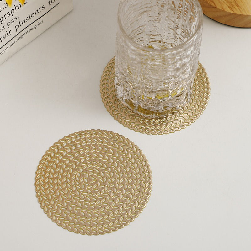 Solid Colour PVC Hollow Placemat for Kitchen Decor