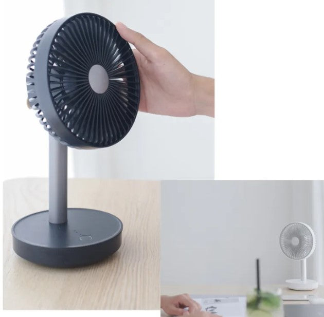 Rechargeable USB Desk Fan with Oscillating Head