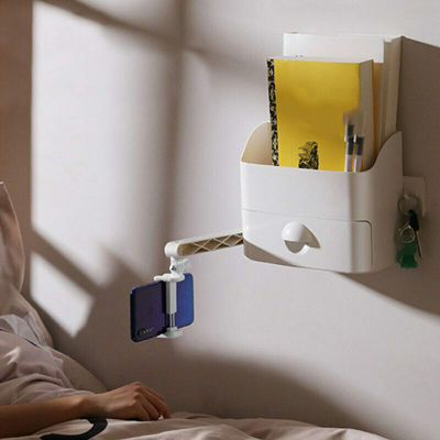 Wall-Mounted Storage Basket for Bedside Organisation