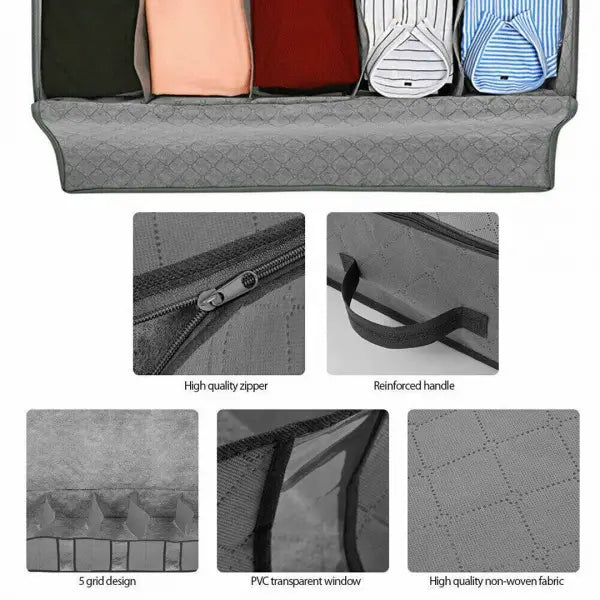Under-Bed Storage Bag with Clear Window