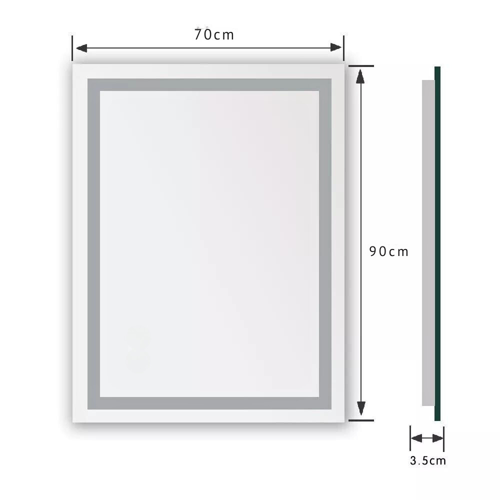 Crystal Clear Smart LED Dimmable Bathroom Mirror - Dual Lights, Defog & Waterproof_10