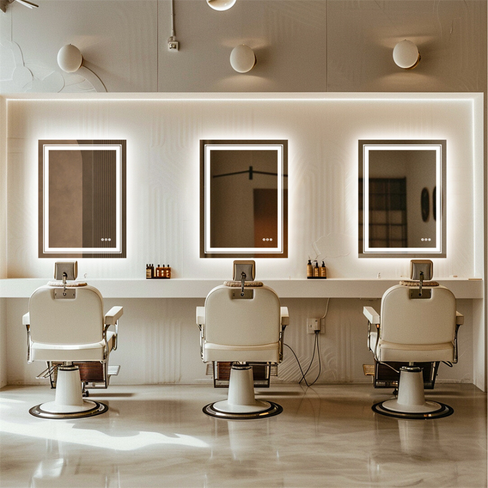 Crystal Clear Smart LED Dimmable Bathroom Mirror - Dual Lights, Defog & Waterproof_3