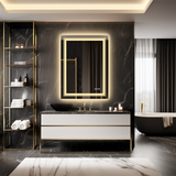 Crystal Clear Smart LED Dimmable Bathroom Mirror - Dual Lights, Defog & Waterproof_4