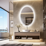 Oval LED Bathroom Mirror with Demister_4
