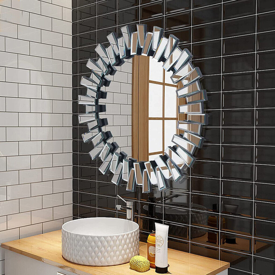 Stunning 32 Silver Round Wall Mirror_6
