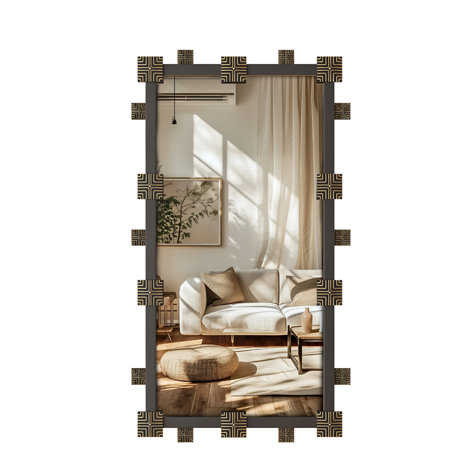 Vintage Industrial Metal Decorative Vanity Wall Mirror_8