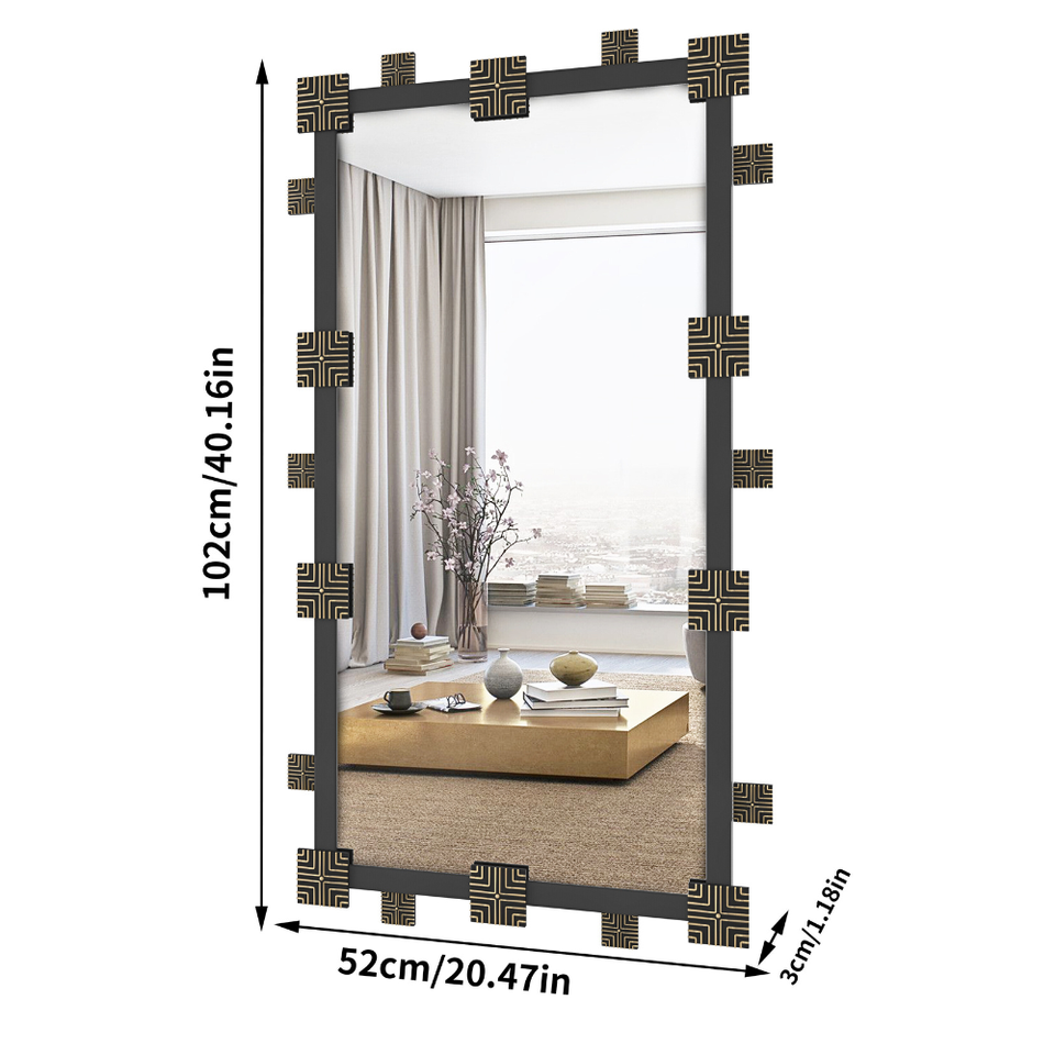 Vintage Industrial Metal Decorative Vanity Wall Mirror_9