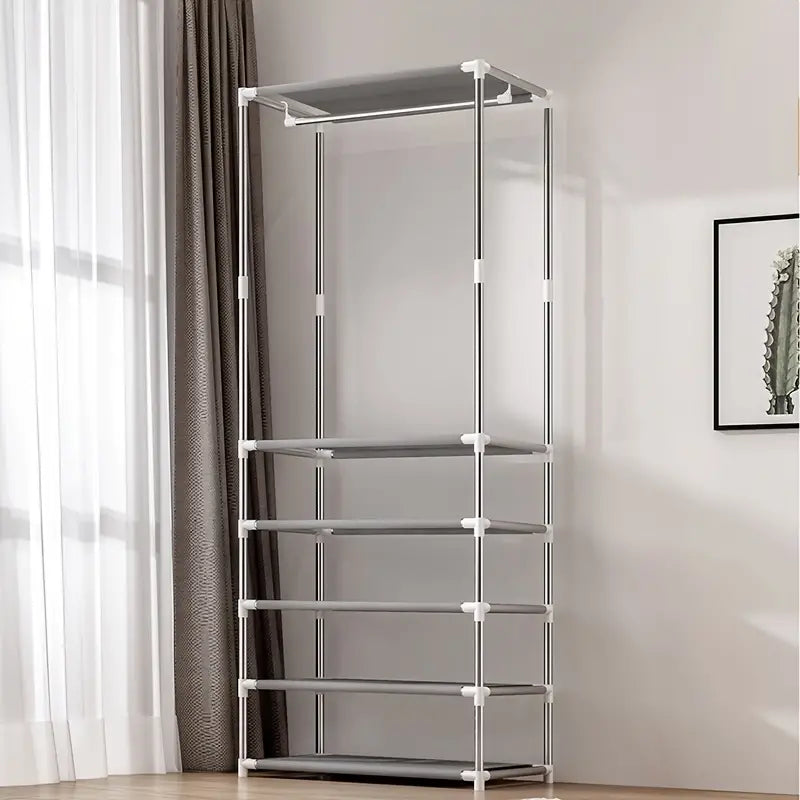 Modern Floor-to-Ceiling Clothes Rack for Bedroom
