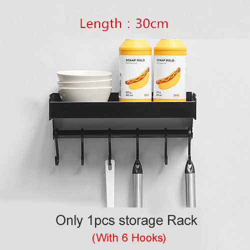 Wall-Mounted Multifunctional Kitchen Storage Rack