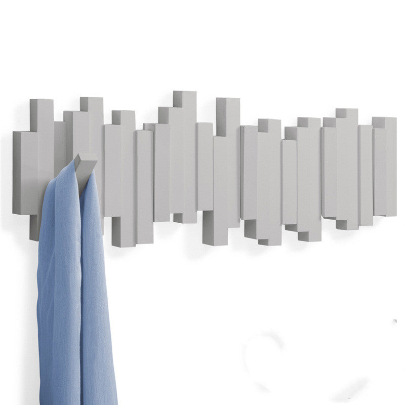 Creative Wall-Mounted Coat Rack and Hooks Organiser