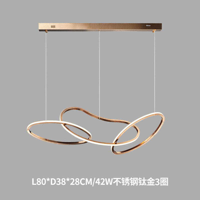 Stainless Steel Linear Pendant Light - Dining and Kitchen Island Bar Light