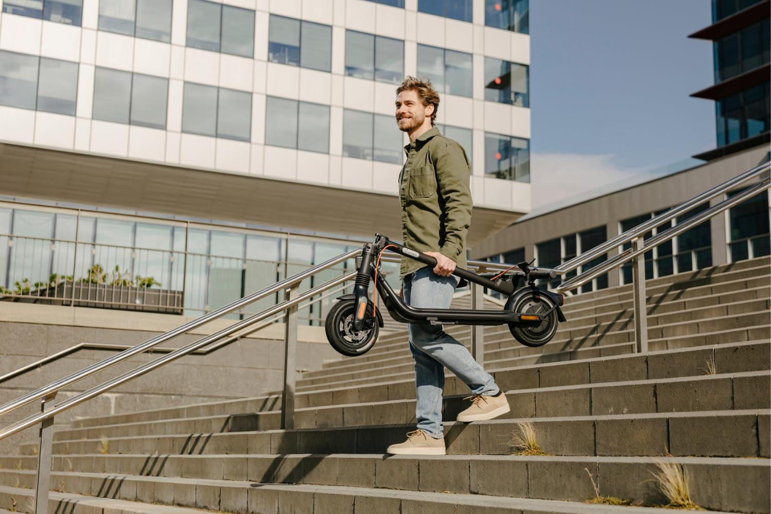 Ninebot F2 Series Electric Scooter, F2/F2 Plus/F2Pro Escooter, 350W-450W Motor, Long Range 40-55 KM, Dual Brakes, Cruise Control, Foldable Kick Scooter for Adults