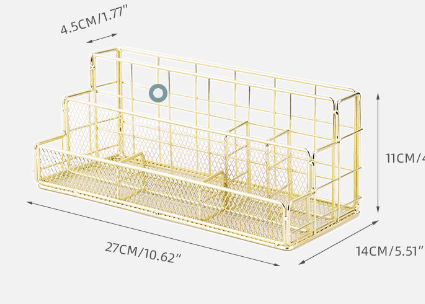 Wrought Iron Magazine Storage Rack for Office & Dormitory