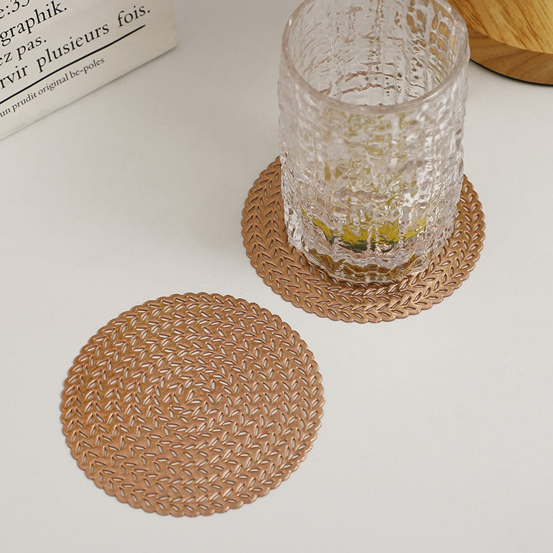 Solid Colour PVC Hollow Placemat for Kitchen Decor