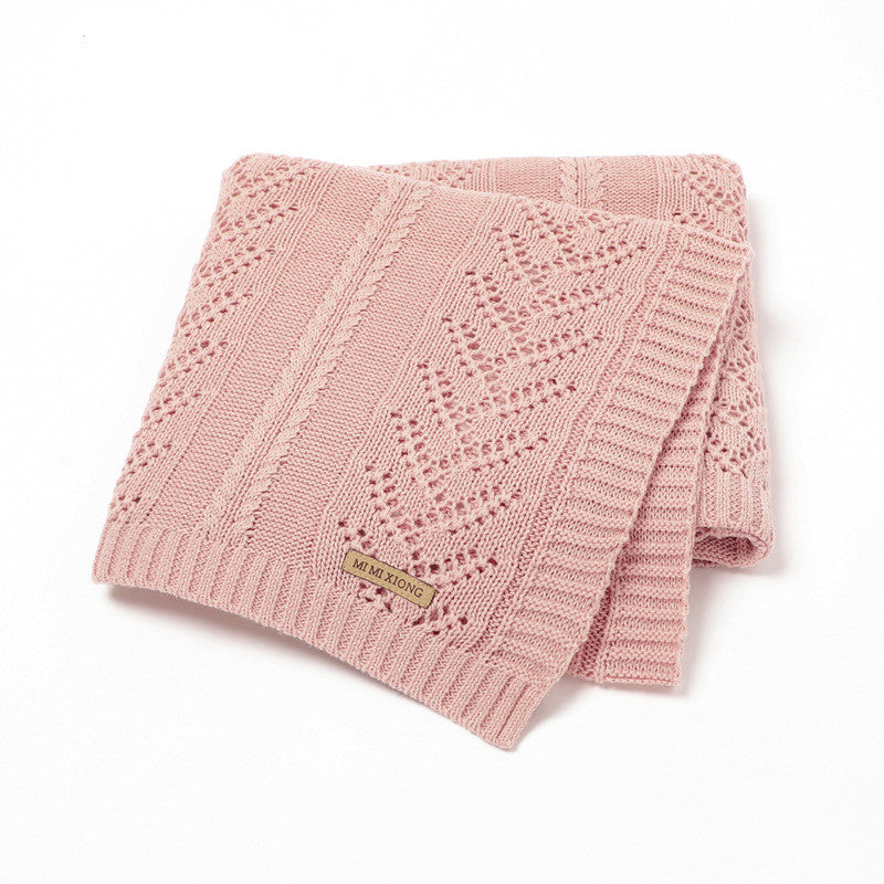 Infant Solid Colour Hollow Cotton Quilt Cover Blanket