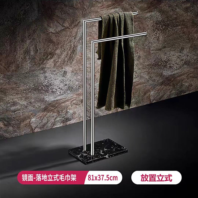 Freestanding Marble-Finish Towel Rack