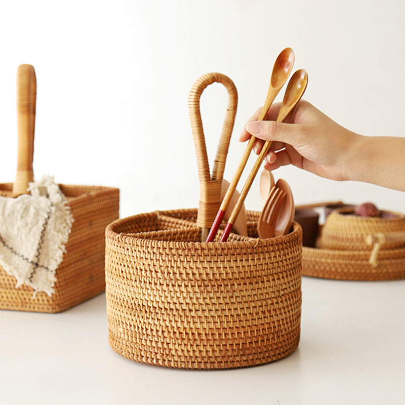Rattan Storage Basket for Organising and Decor
