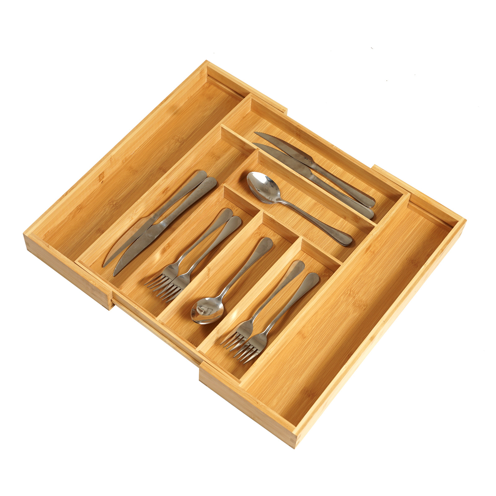 Bamboo Cutlery Organiser