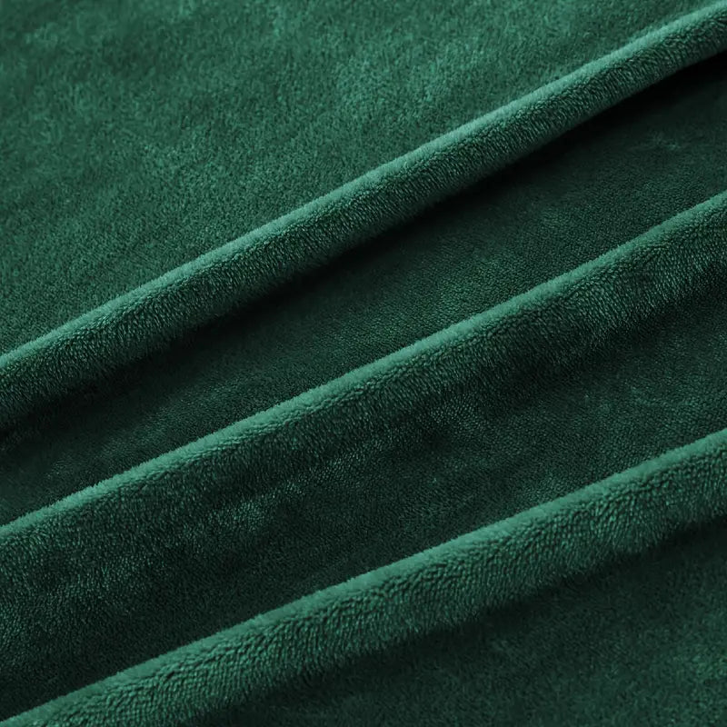 Green Sherpa Throw Blanket for Couch, 50x60 Inches