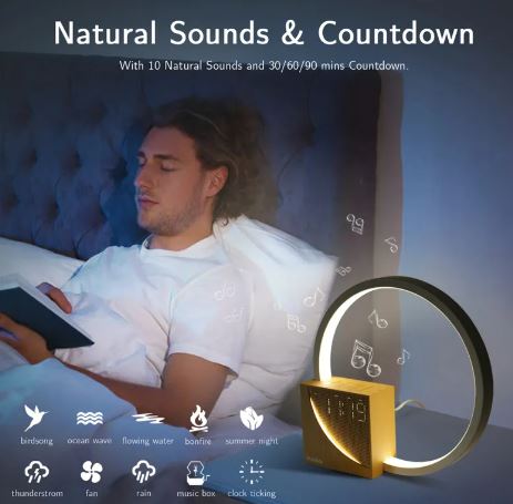Bedside Lamp with Alarm Clock