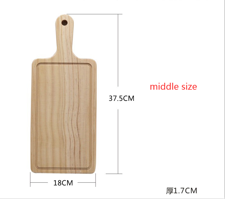 Rectangular Wooden Serving Board for Pizza, Cake, Sushi