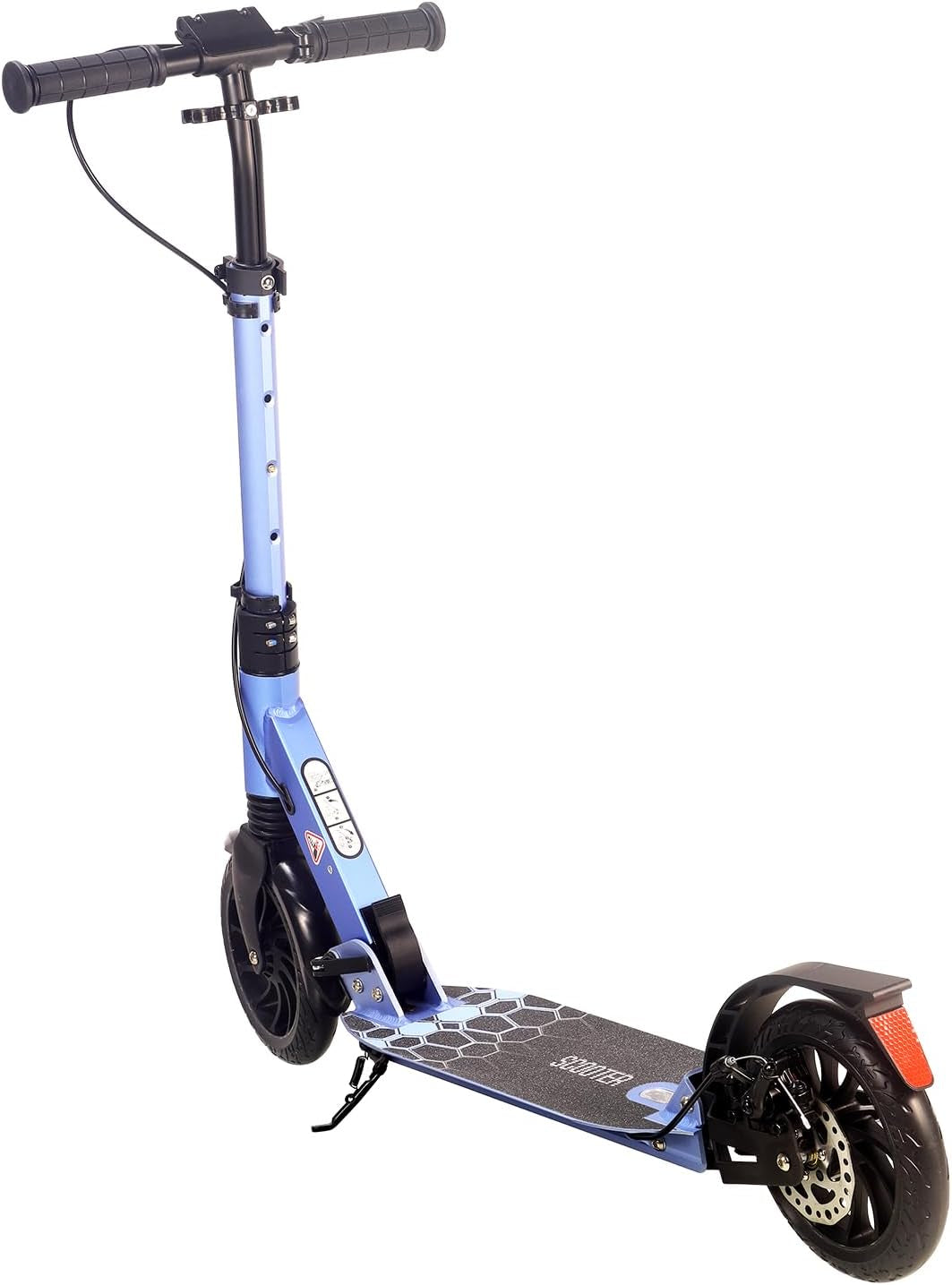 Adult Push Kick Foldable Scooter Big Large Wheels Hand Brake Sensitive Commuter Disc Scooter