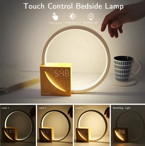 Bedside Lamp with Alarm Clock