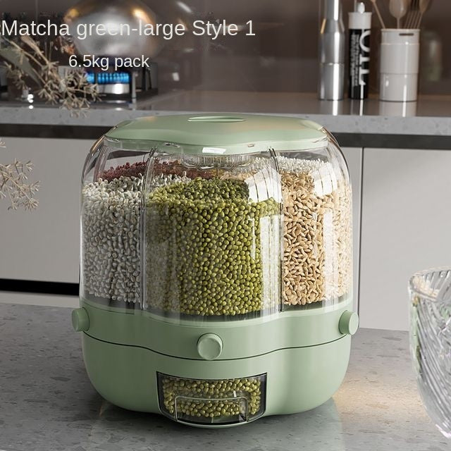 Large 360° Rotating Food Storage Container for Kitchen