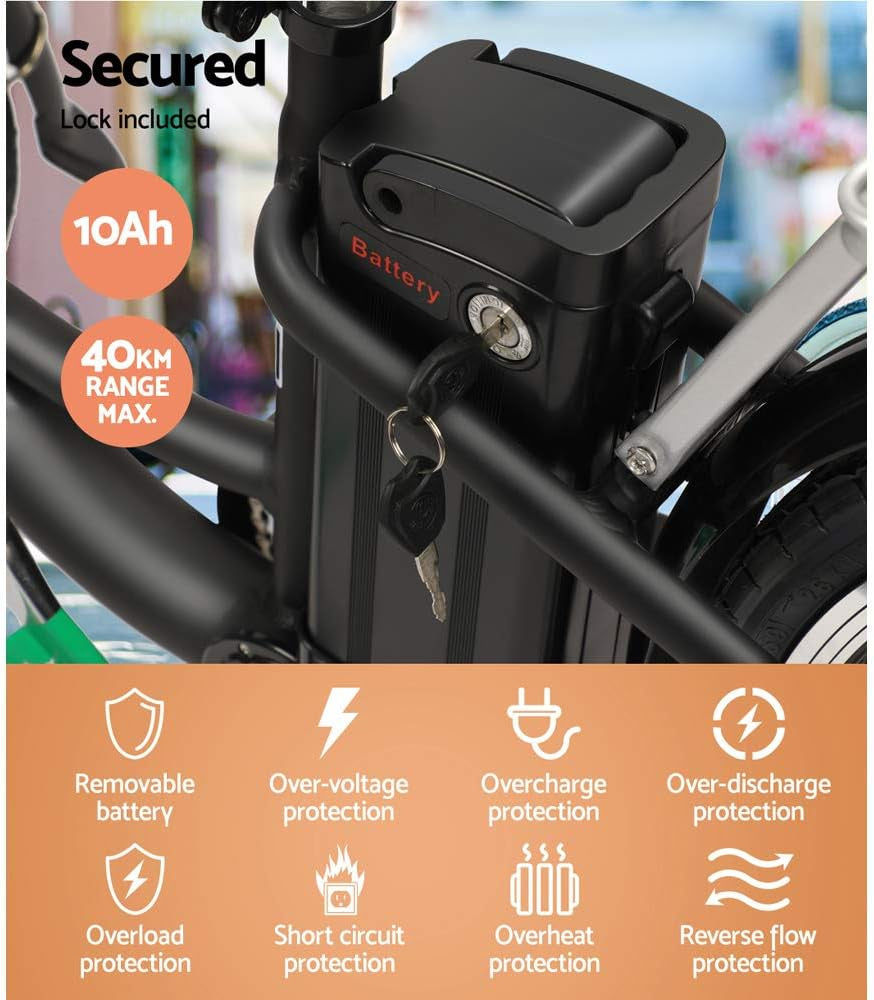 Electric Bike, 26 Inch Ebike Mountain Road Electronic Bikes Electricbike Outdoor Adult Cycling Equipment, 6 Speed Powerful Brushless Motor LED Headlight Black