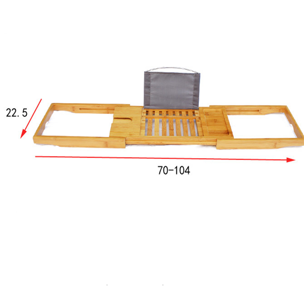 Bamboo Bathtub Storage Rack
