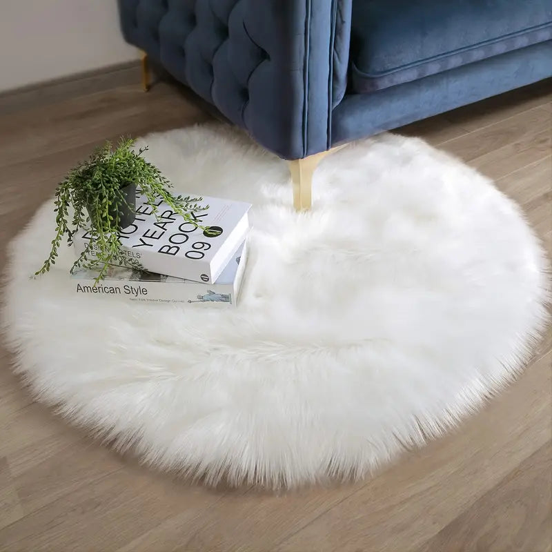Fluffy Synthetic Fur Creative Door Mat and Floor Rug