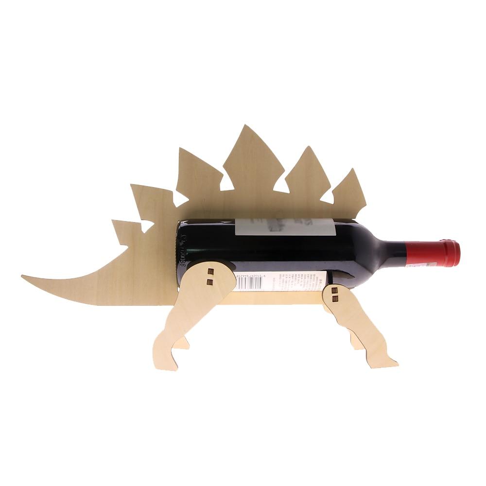 Creative Wooden Dinosaur Wine Rack - Nordic Home Decor