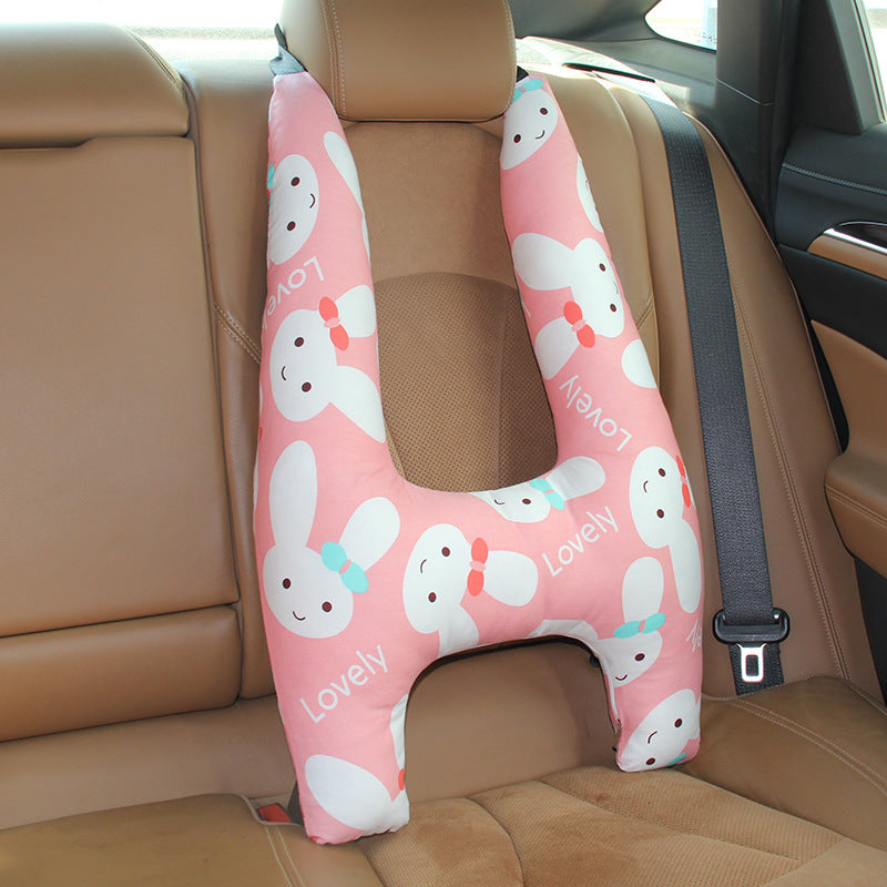 Cute Dual-Use Car Cushion Quilt for Kids with Cover