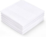 Ohuhu Men's Cotton, 100% Soft Cotton  Pocket Square for Men, White Hankies Pocket Square for Suit, 16''x16'' Pattan Australia