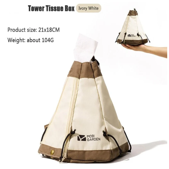 Tent-Shaped Cotton Tissue Box Cover