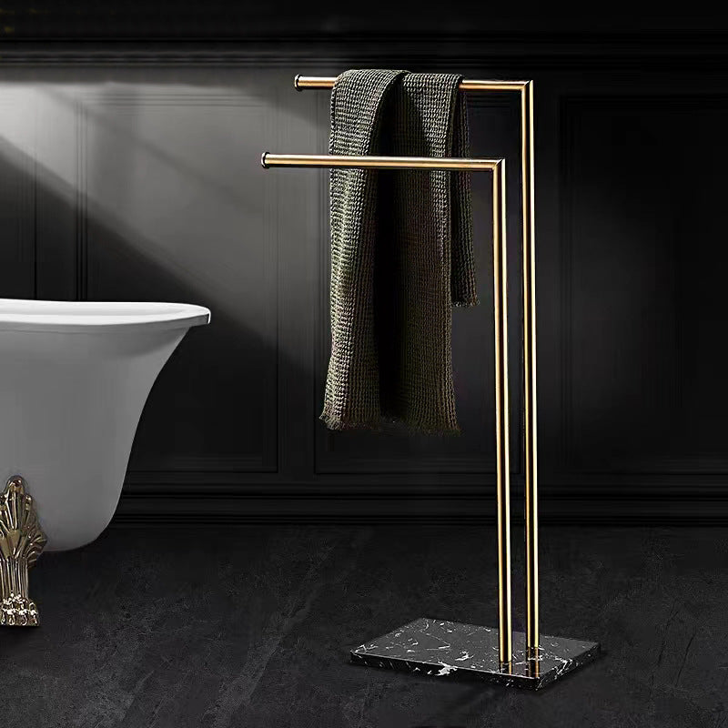 Freestanding Marble-Finish Towel Rack