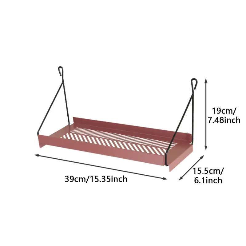 Modern Decorative Metal Floating Wall Shelf