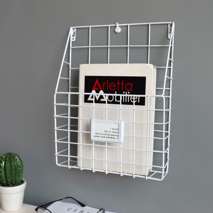 Creative Minimalist Iron Wire Grid Magazine Rack