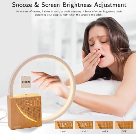 Bedside Lamp with Alarm Clock